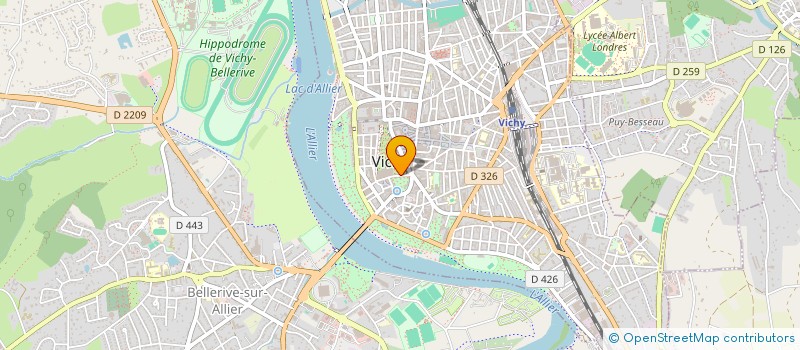 localisation de l'entreprise ASS COMPAGNIE DES DONNEUSES D'EAU VICHY à VICHY