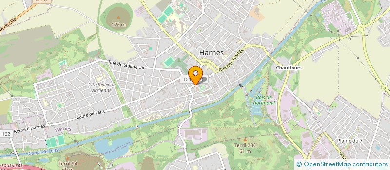 localisation de l'entreprise ASS  COMPAGNIE DES SAPEURS POMPIERS  HARNES