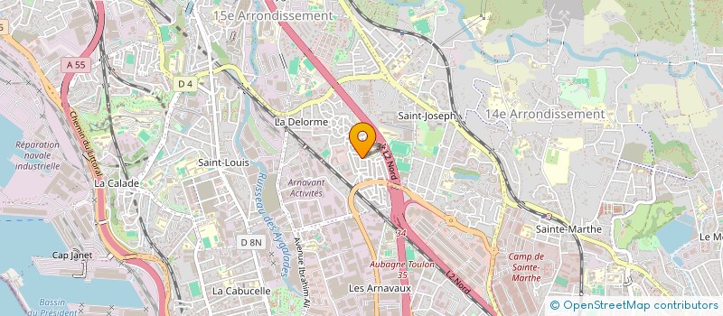 localisation de l'entreprise ASS CONCERT COLLABORAT REHABILIT DELORME à MARSEILLE 15EME