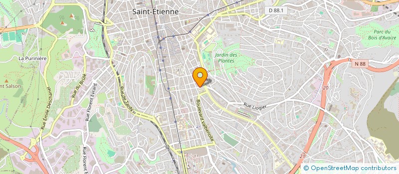 localisation de l'entreprise ASS CONCERTS DU CONSERVATOIRE  SAINT-ETIENNE