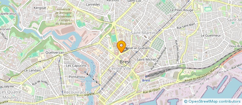 localisation de l'entreprise ASS CONSEIL SCIENTIF FEDER CANCER CHU à BREST