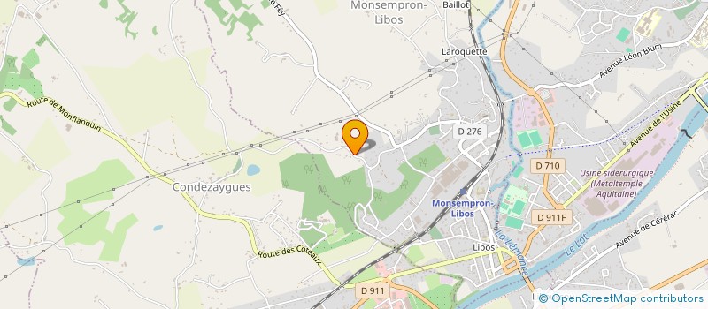 localisation de l'entreprise ASS CONTACT INTERNATIONAL  MONSEMPRON-LIBOS