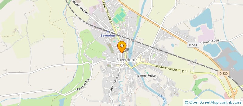 localisation de l'entreprise ASS CONTRE LES AEROPORTS DU SUD TOULOUSA à SAVERDUN