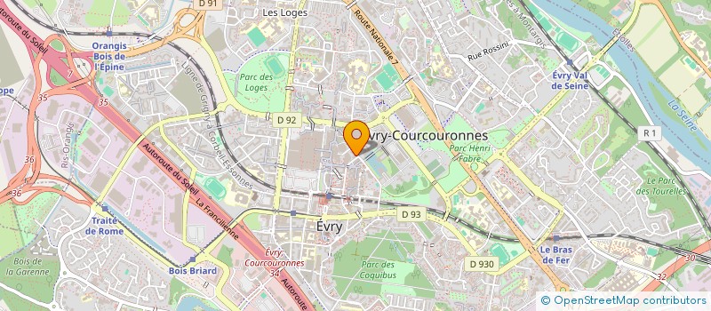 localisation de l'entreprise ASS CONTROLE JUDICIAIRE ESSONN à EVRY-COURCOURONNES