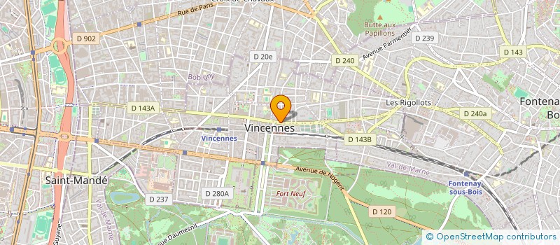 localisation de l'entreprise ASS COORD ANIMA DEVEL ACTION SOC VINCENN à VINCENNES