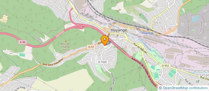 localisation de l'entreprise ASS COORDIN SOCIO CULTUR HAYANGE  HAYANGE