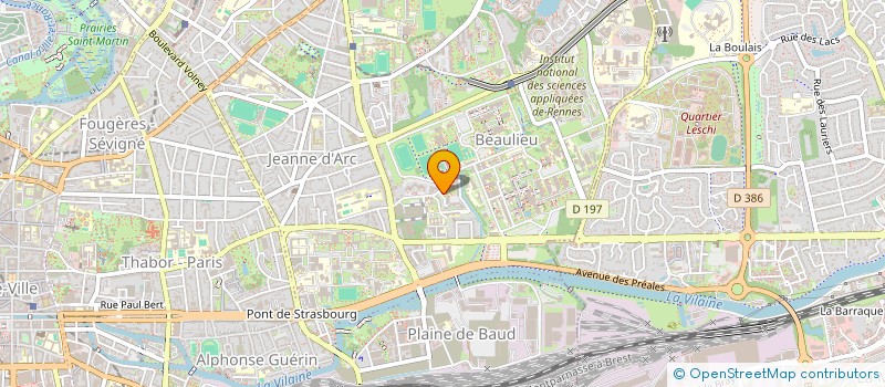 localisation de l'entreprise ASS COPRO 1 A 17 SQ DU BOIS PERRIN  RENNES