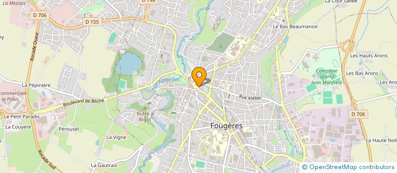 localisation de l'entreprise ASS COPRO 1 BD LECLERC  FOUGERES