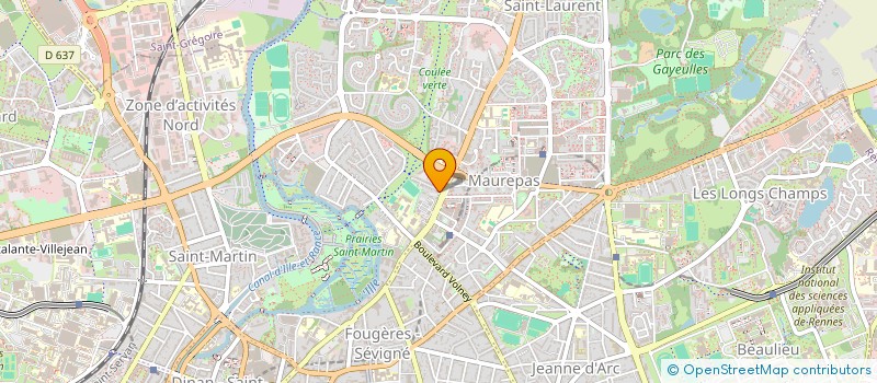 localisation de l'entreprise ASS COPRO 1 R FRANCOIS DUINE  RENNES