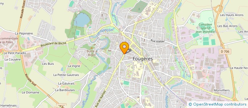 localisation de l'entreprise ASS COPRO 10 RUE DE NANTES  FOUGERES