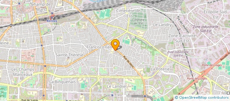 localisation de l'entreprise ASS COPRO 102 RUE DE VERN  RENNES