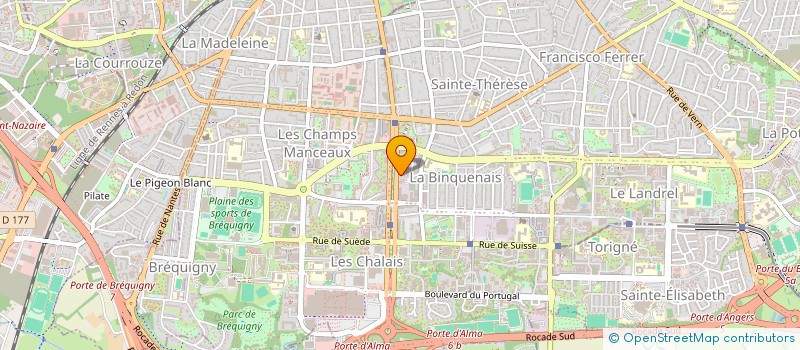 localisation de l'entreprise ASS COPRO 11 A 13 AV HENRI FREVILLE  RENNES