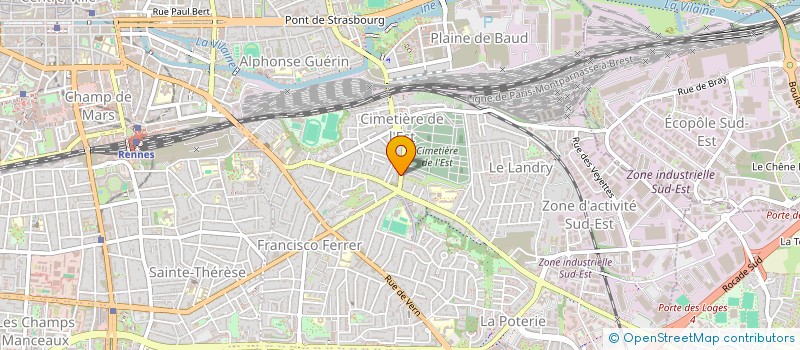 localisation de l'entreprise ASS COPRO 114 BD VILLEBOIS MAREUIL  RENNES