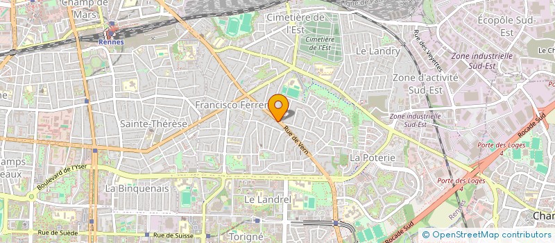 localisation de l'entreprise ASS COPRO 122 & 124 RUE DE CHATILLON  RENNES