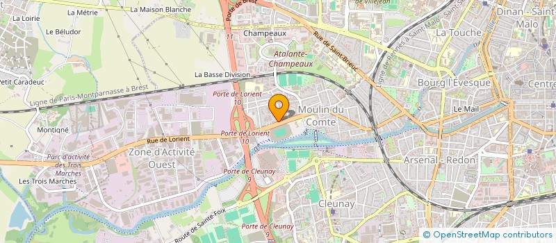 localisation de l'entreprise ASS COPRO 138 RUE DE LORIENT  RENNES