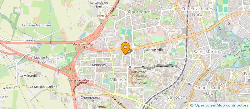 localisation de l'entreprise ASS COPRO 14 A 16 RUE FRANCHE COMTE  RENNES