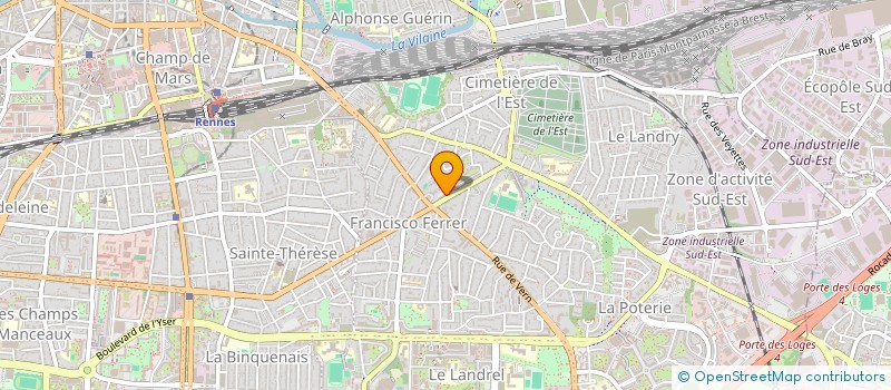 localisation de l'entreprise ASS COPRO 15-17-19&21 BD LEON BOURGEOIS  RENNES