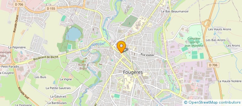 localisation de l'entreprise ASS COPRO 15 BD LECLERC  FOUGERES