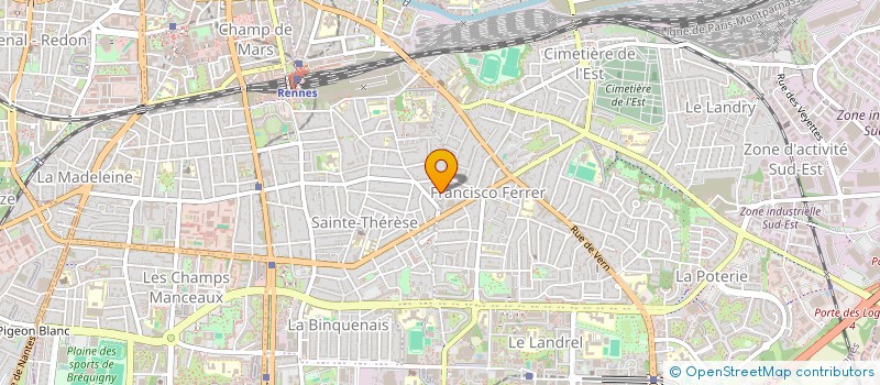 localisation de l'entreprise ASS COPRO 15 RUE ADOLPHE LERAY  RENNES