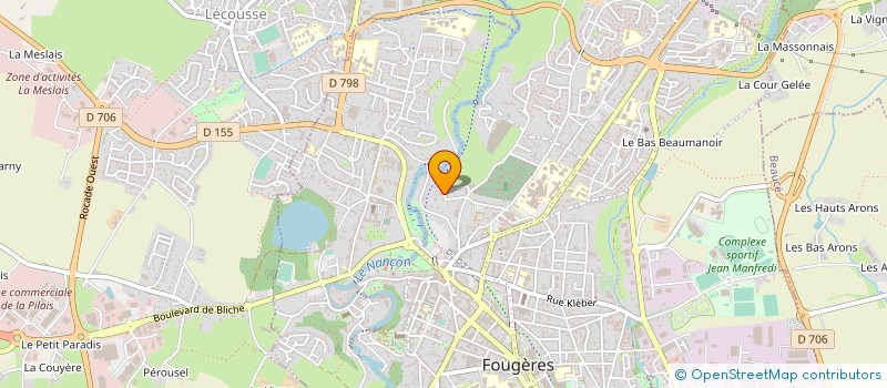 localisation de l'entreprise ASS COPRO 15 RUE DE PLAISANCE  FOUGERES