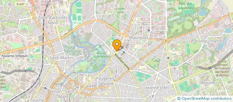 localisation de l'entreprise ASS COPRO 157 AVENUE GENARAL PATTON  RENNES