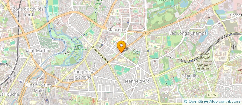 localisation de l'entreprise ASS COPRO 168 RUE DE FOUGERES  RENNES