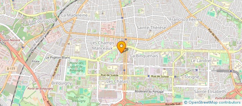 localisation de l'entreprise ASS COPRO 17 19 21 R YVES NOEL  RENNES