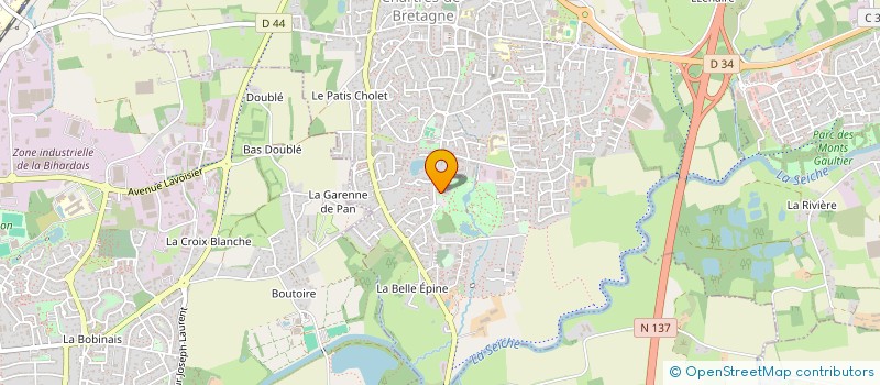 localisation de l'entreprise ASS COPRO 17 AV CONSTANT MEREL  CHARTRES-DE-BRETAGNE