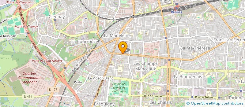 localisation de l'entreprise ASS COPRO 17 BD CLEMENCEAU  RENNES