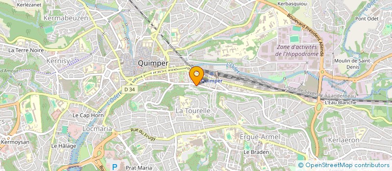 localisation de l'entreprise ASS.COPRO.17 RUE LE DEAN  QUIMPER