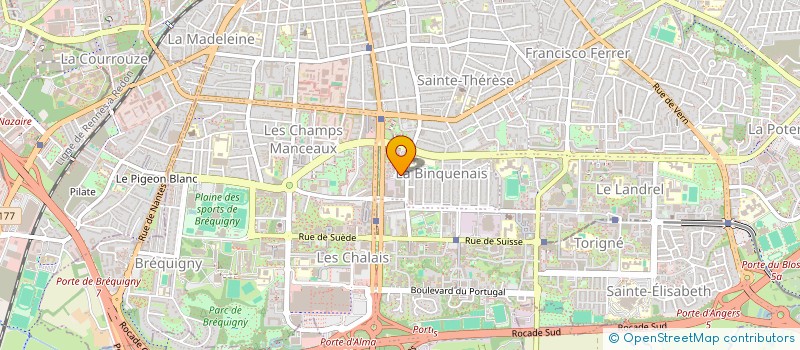 localisation de l'entreprise ASS COPRO 18 A 22 ALL DE LA GOUPILLAIS  RENNES