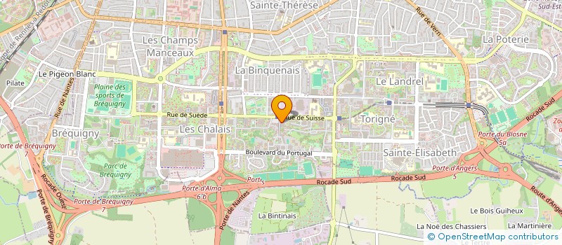 localisation de l'entreprise ASS COPRO 2 RUE DE SUISSE  RENNES