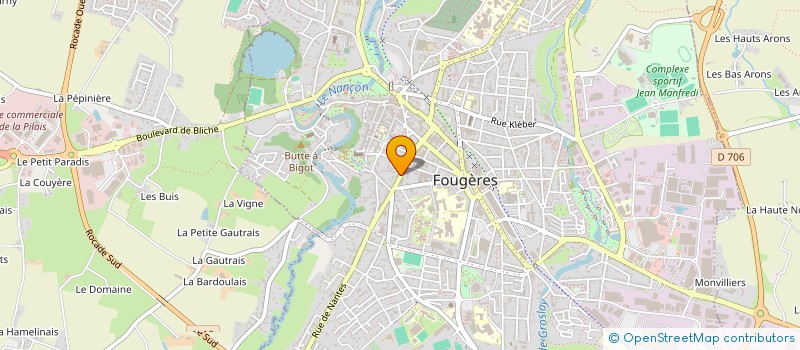 localisation de l'entreprise ASS COPRO 20 RUE DE NANTES  FOUGERES