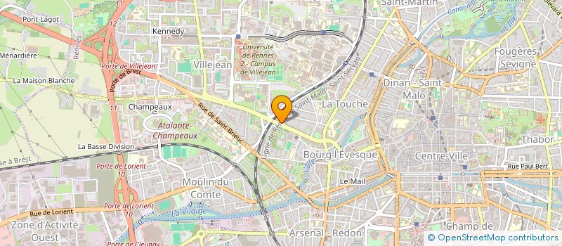 localisation de l'entreprise ASS COPRO 210 RUE DE BREST  RENNES