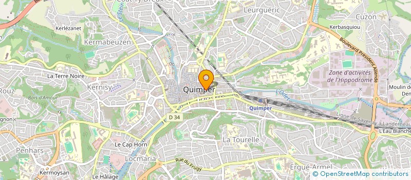 localisation de l'entreprise ASS COPRO 22 RUE DU FROUT  QUIMPER