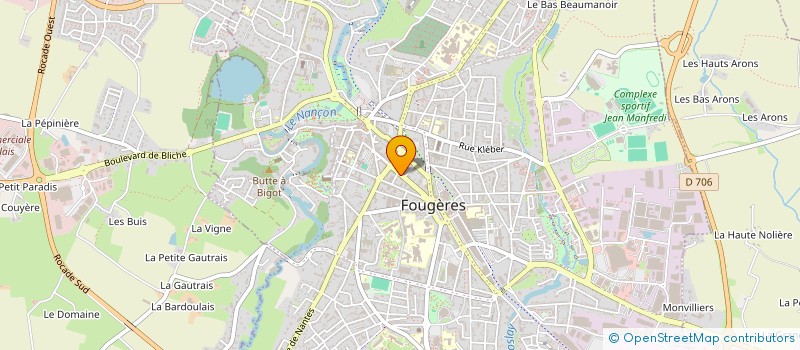 localisation de l'entreprise ASS COPRO 24 BD JEAN JAURES  FOUGERES