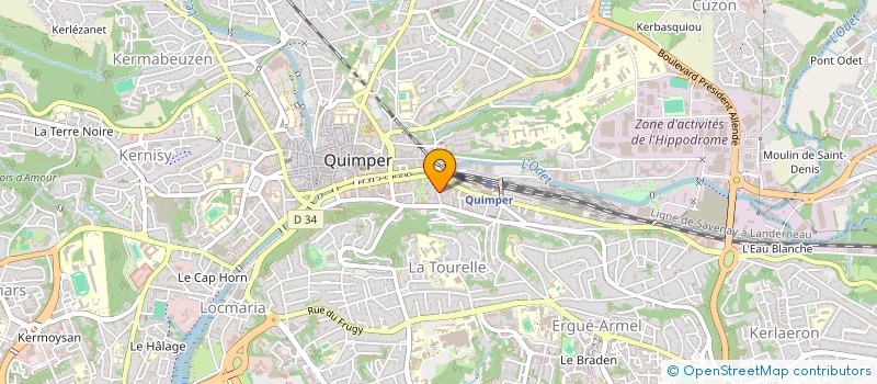 localisation de l'entreprise ASS COPRO 27 RUE BRIAND  QUIMPER