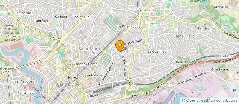 localisation de l'entreprise ASS COPRO 27 RUE KERIVIN à BREST