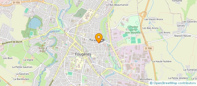 localisation de l'entreprise ASS COPRO 29 RUE HOCHE  FOUGERES