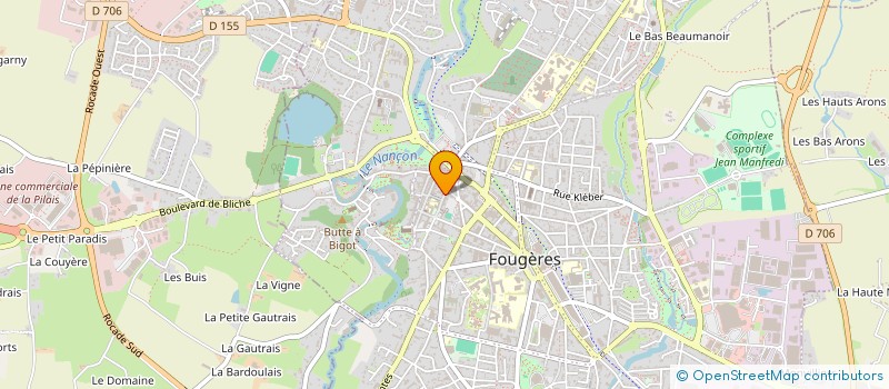 localisation de l'entreprise ASS COPRO 3 RUE DE VERDUN  FOUGERES