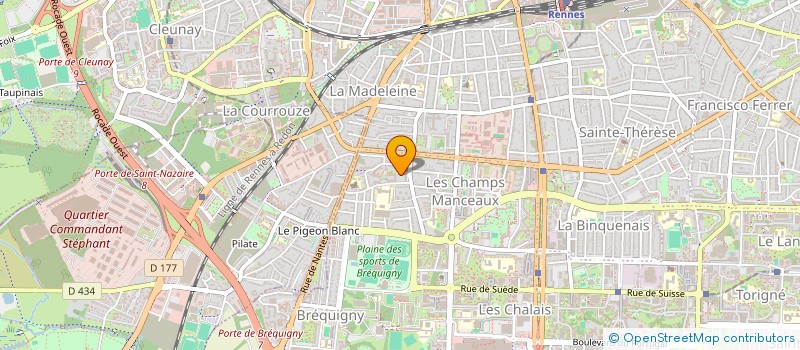 localisation de l'entreprise ASS COPRO 38 A 44 R LE GUEN KERANGAL  RENNES