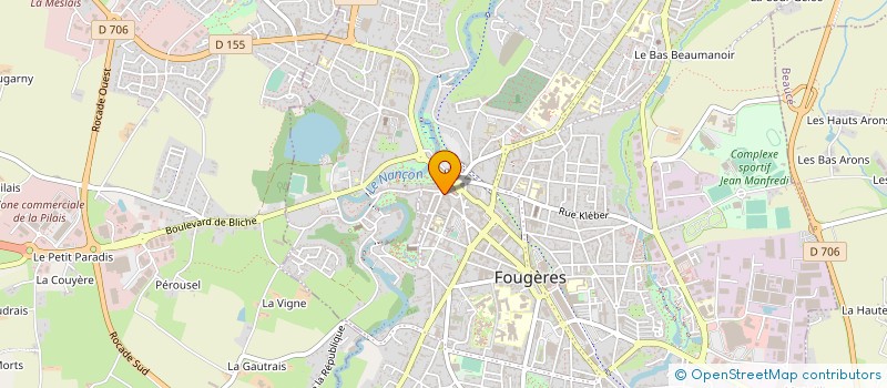 localisation de l'entreprise ASS COPRO 4 IMB DE LA PORTE ROGER  FOUGERES