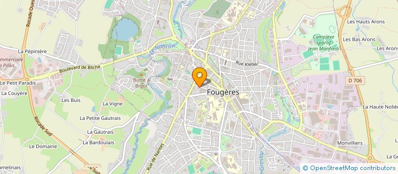 localisation de l'entreprise ASS COPRO 4 RUE DES RESISTANTS  FOUGERES