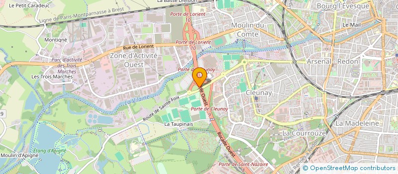 localisation de l'entreprise ASS COPRO 40 BD DE CLEUNAY  RENNES