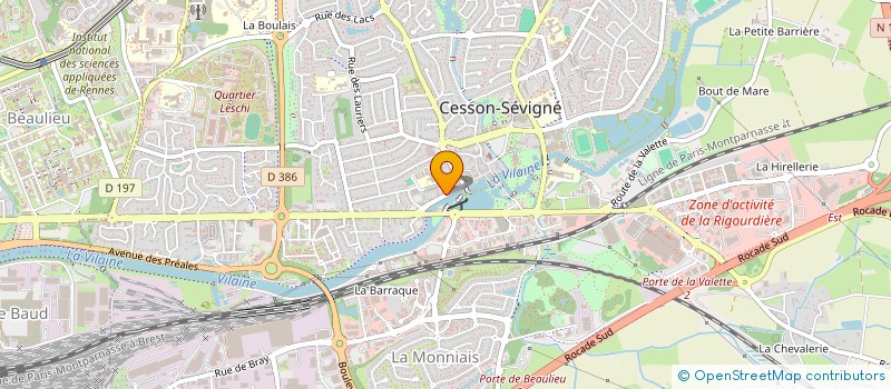 localisation de l'entreprise ASS COPRO 42 COURS DE LA VILAINE  CESSON-SEVIGNE