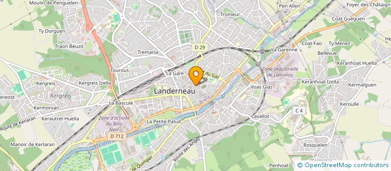 localisation de l'entreprise ASS COPRO 43 R DE LA FONTAINE BLANCHE à LANDERNEAU