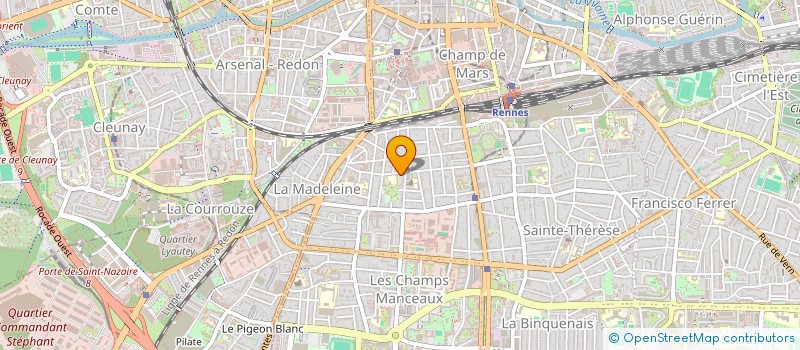 localisation de l'entreprise ASS COPRO 44 RUE GINGUENE  RENNES