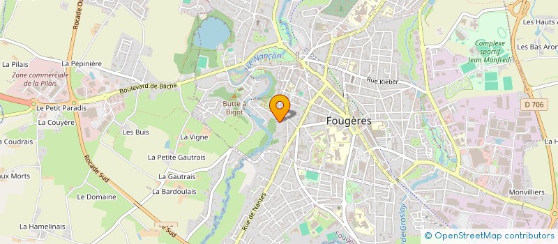 localisation de l'entreprise ASS COPRO 4BIS RUE DE VITRE  FOUGERES