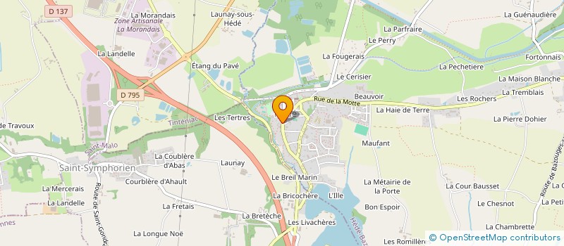 localisation de l'entreprise ASS COPRO 5 RUE JEAN BOUCHER  HEDE-BAZOUGES