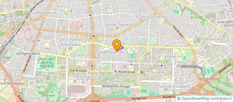 localisation de l'entreprise ASS COPRO 6 R DE LA BINQUENAIS  RENNES